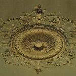 Gold Leaf on Plaster Cast Ceiling Medallion.