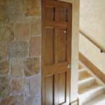 Faux Woodgrained Door and Tuscan Plaster Walls